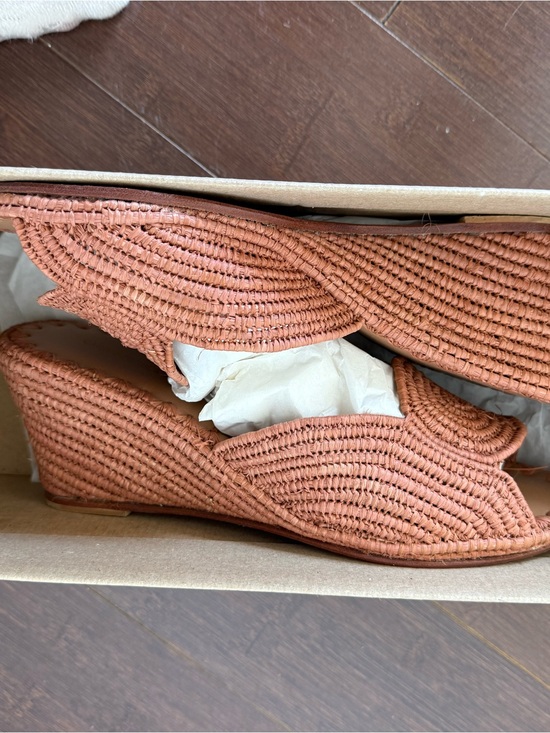 Carrie Forbes Shoes - Raffia Slide Mules in Cognac
